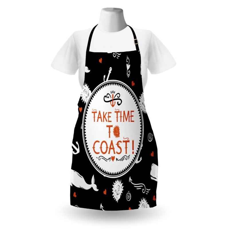 Nautical Take Time to Coast Apron