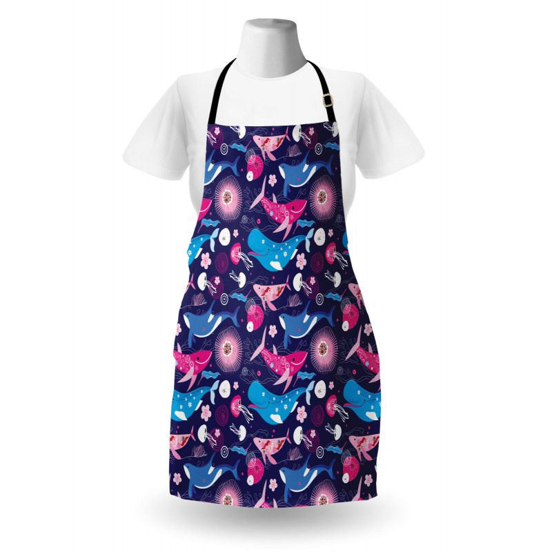 Floral Nautical Elements Apron