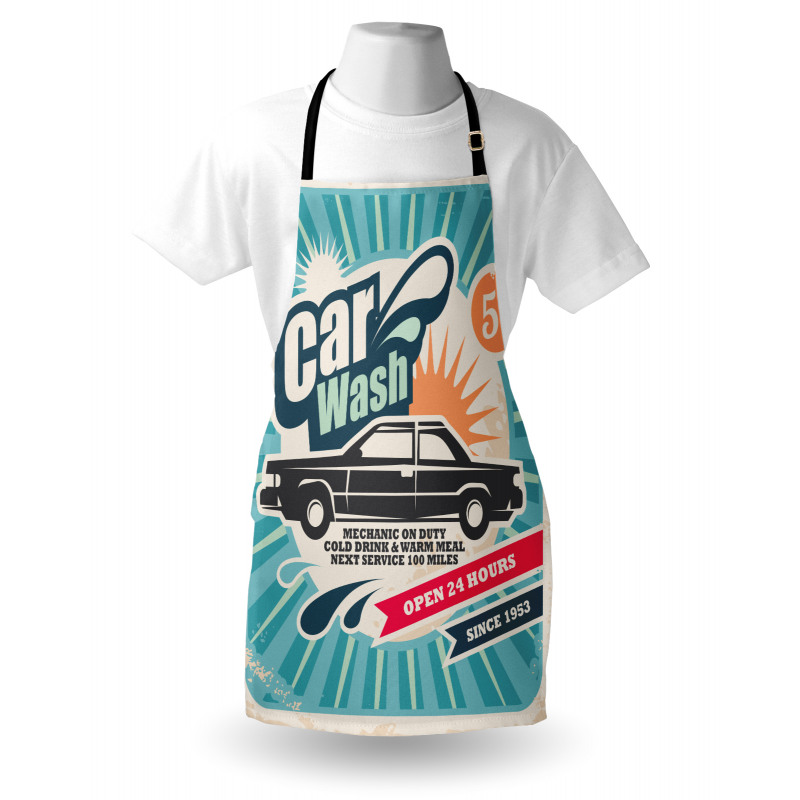 Vintage Auto Repair Art Apron