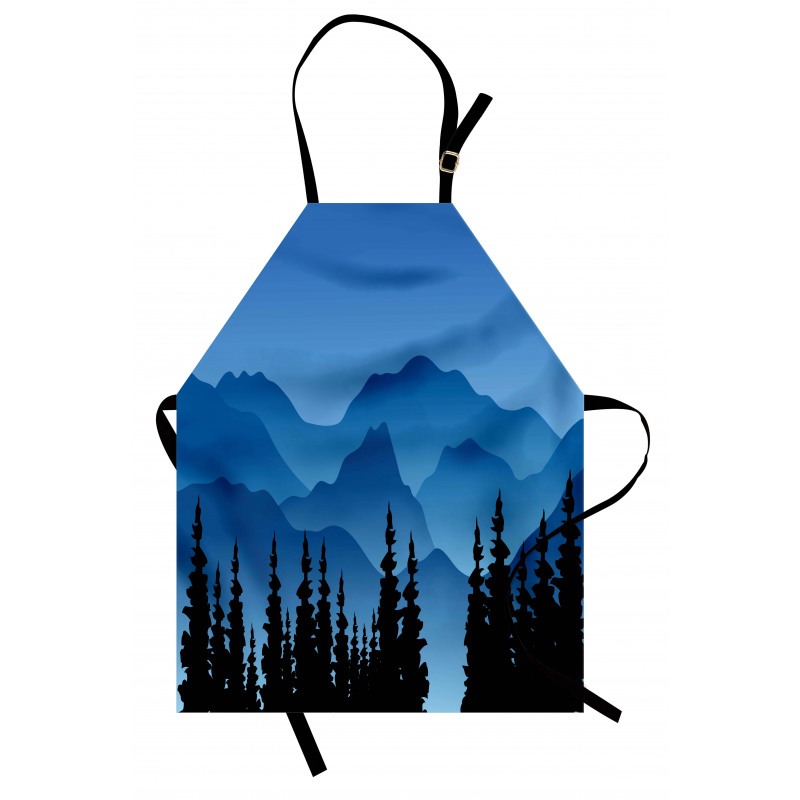 Tree and Hill Silhouettes Apron