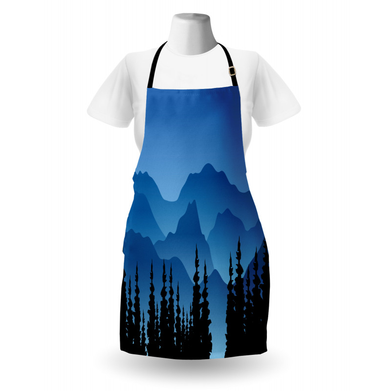 Tree and Hill Silhouettes Apron
