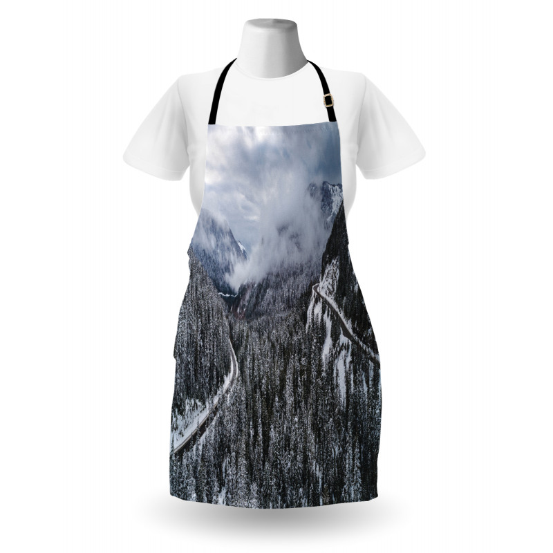 Highway in Winter Forest Apron