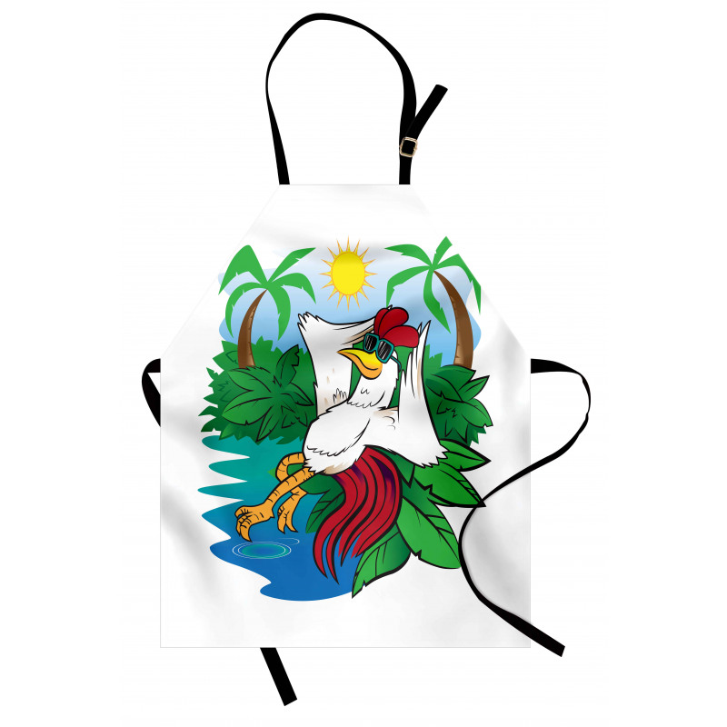 Rooster Exotic Paradise Apron