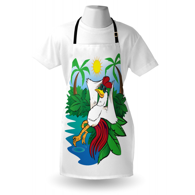 Rooster Exotic Paradise Apron