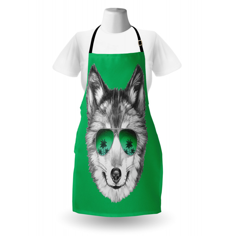 Exotic Wolf Portrait Apron