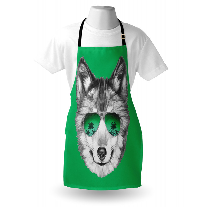 Exotic Wolf Portrait Apron