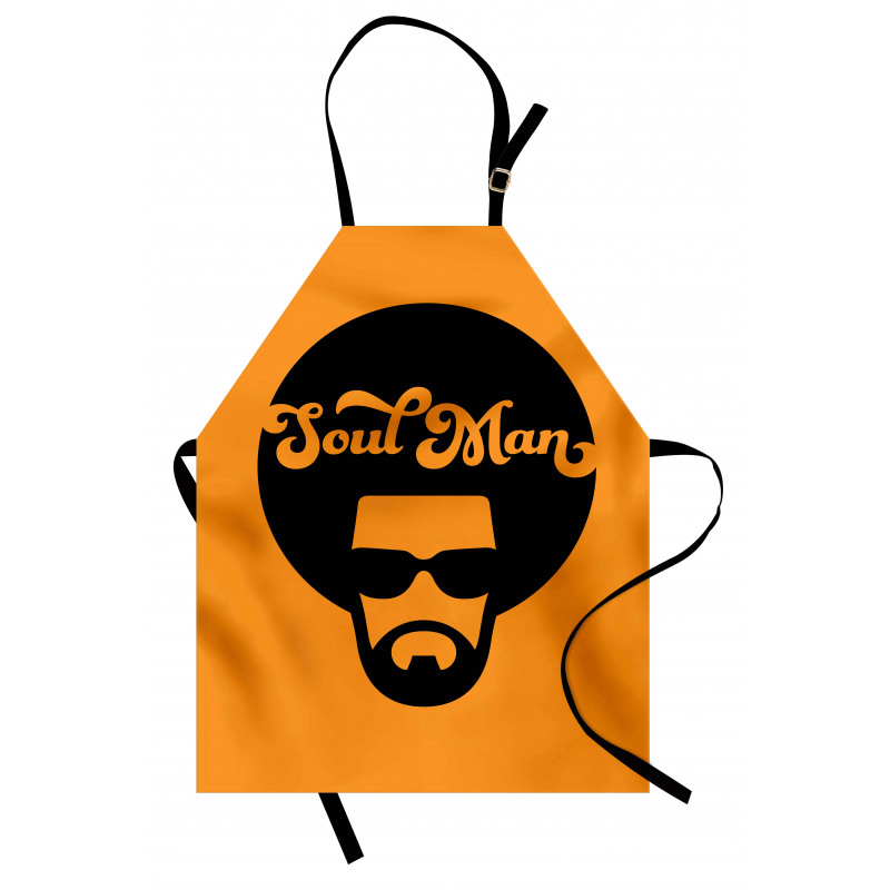 Retro Jazz Male in an Afro Apron