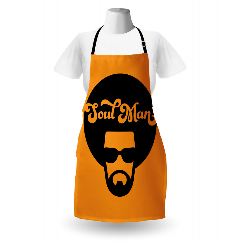 Retro Jazz Male in an Afro Apron