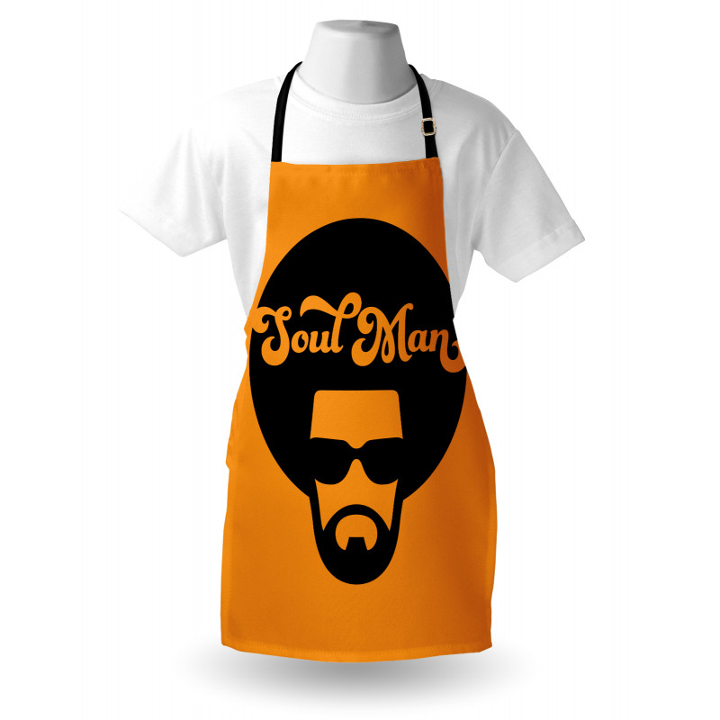 Retro Jazz Male in an Afro Apron