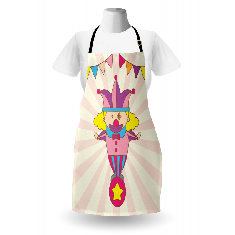 Clown Standing on a Ball Apron