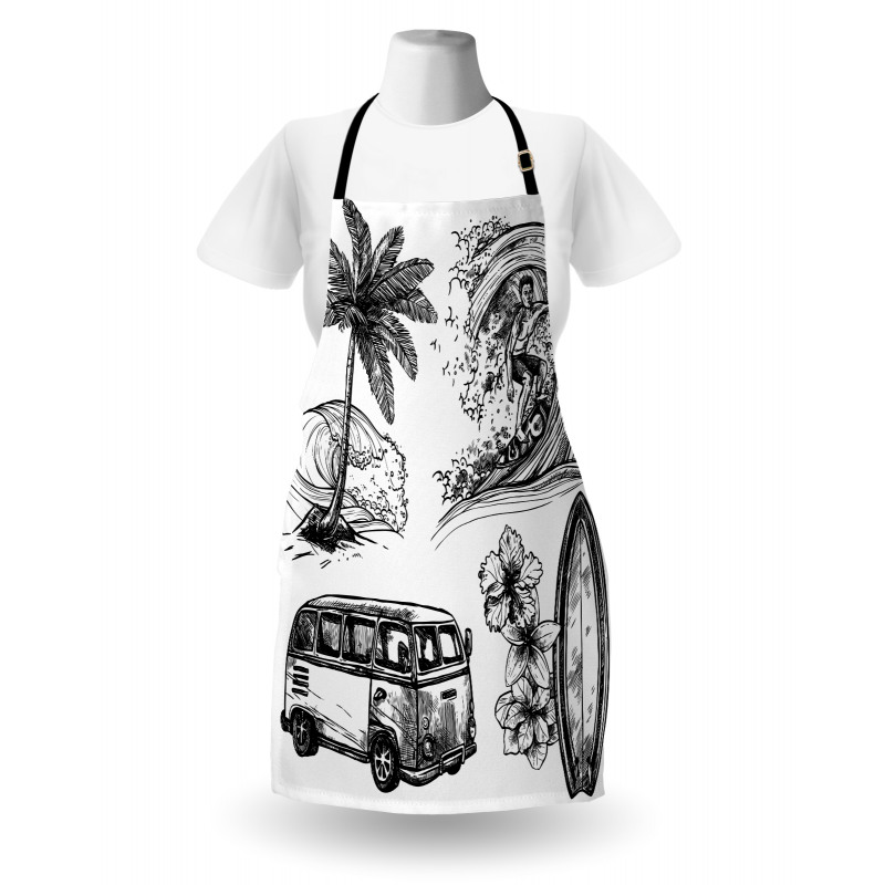 Surfboard Beach Van Apron