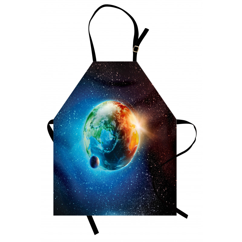 Planet Earth Sun Rays Apron