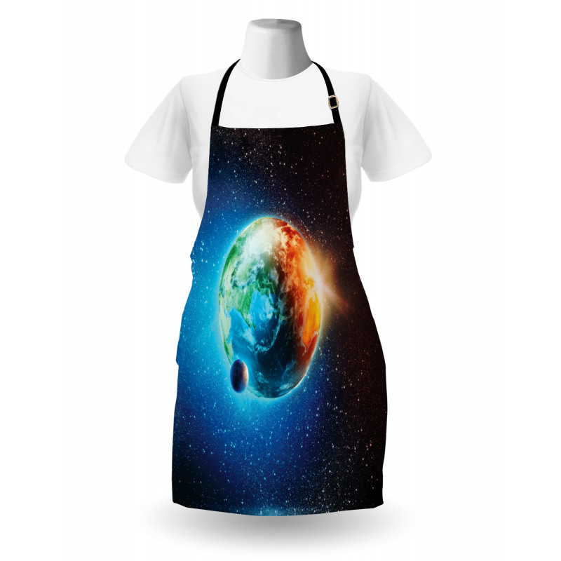 Planet Earth Sun Rays Apron