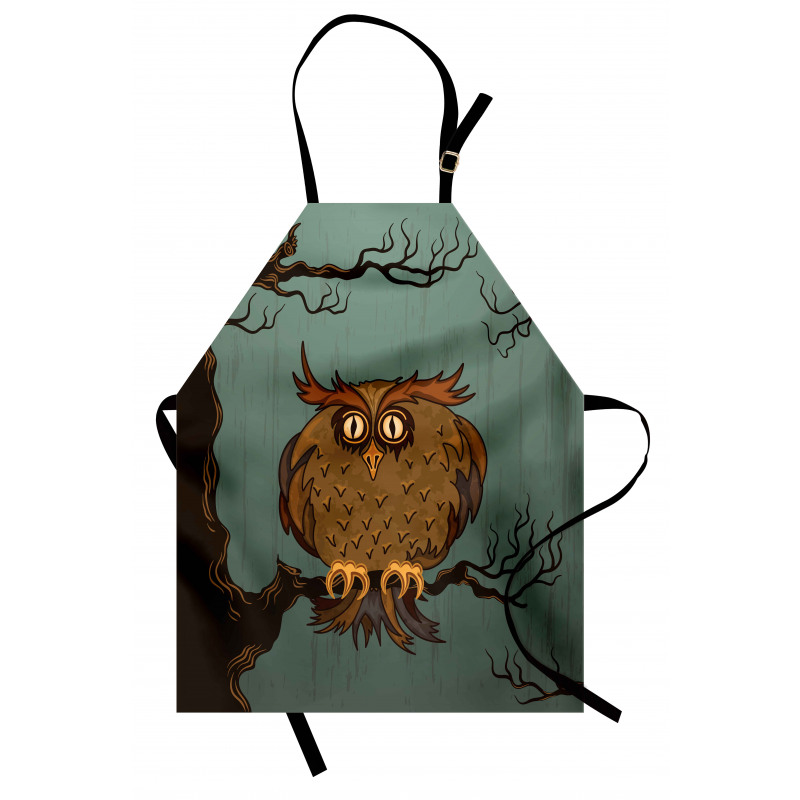 Tired Owl on Oak Tree Apron