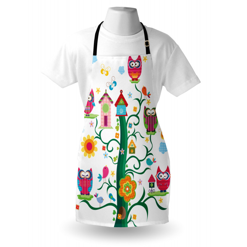 Owls on Tree with Dots Apron
