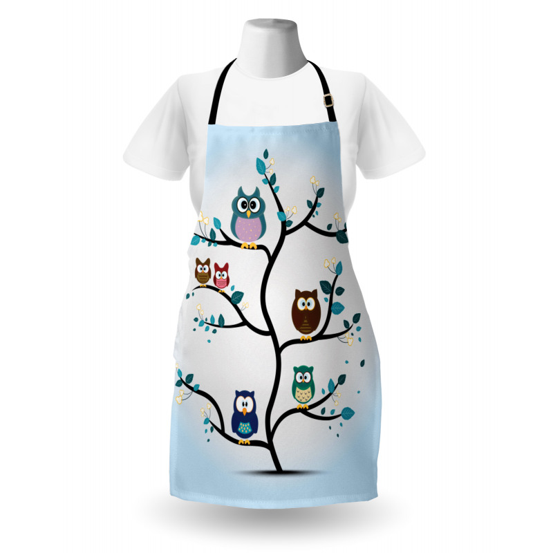 Night Animal Owl Love Apron