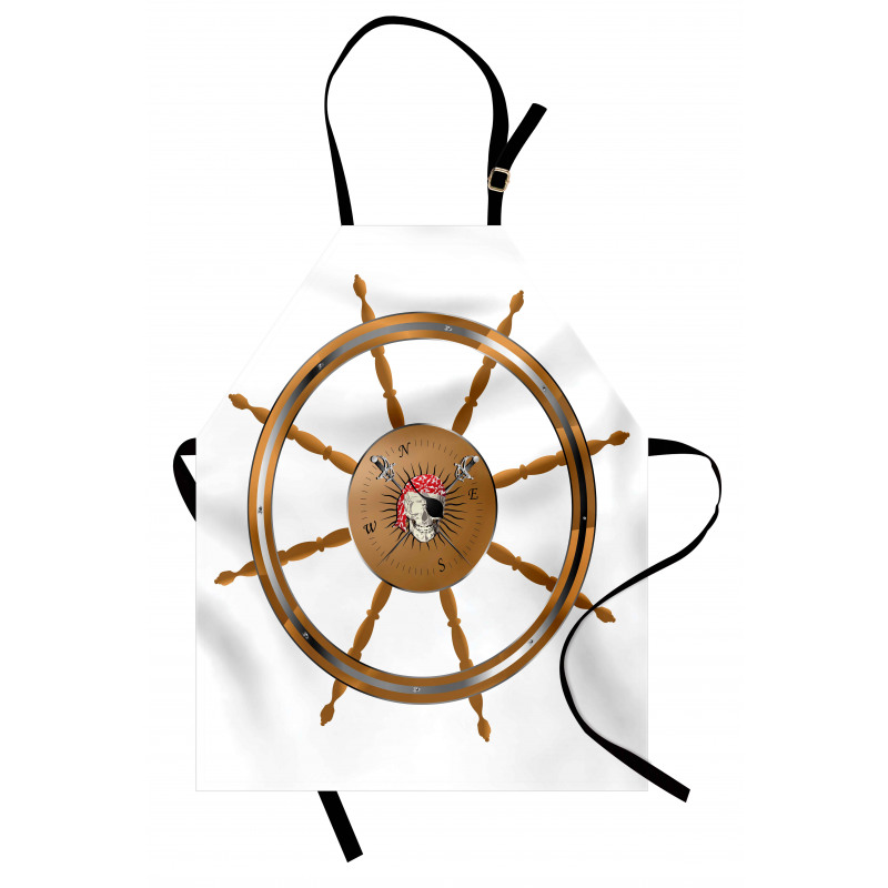 Pirate Sea Ship Wheel Apron