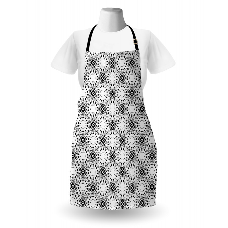 Sun Inspired Motifs Squares Apron