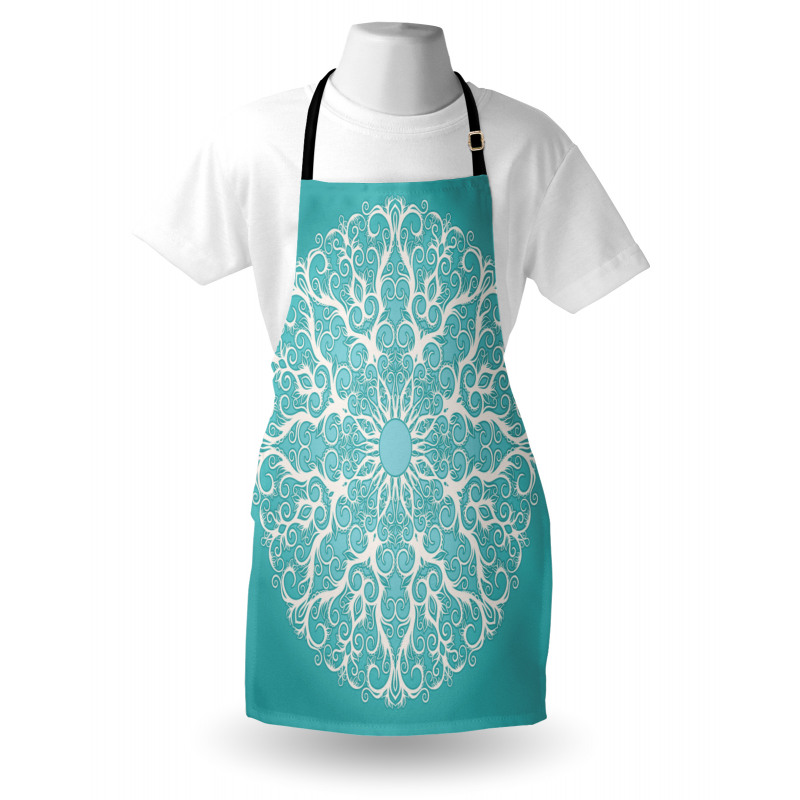 Symmetrical Floral Curves Apron