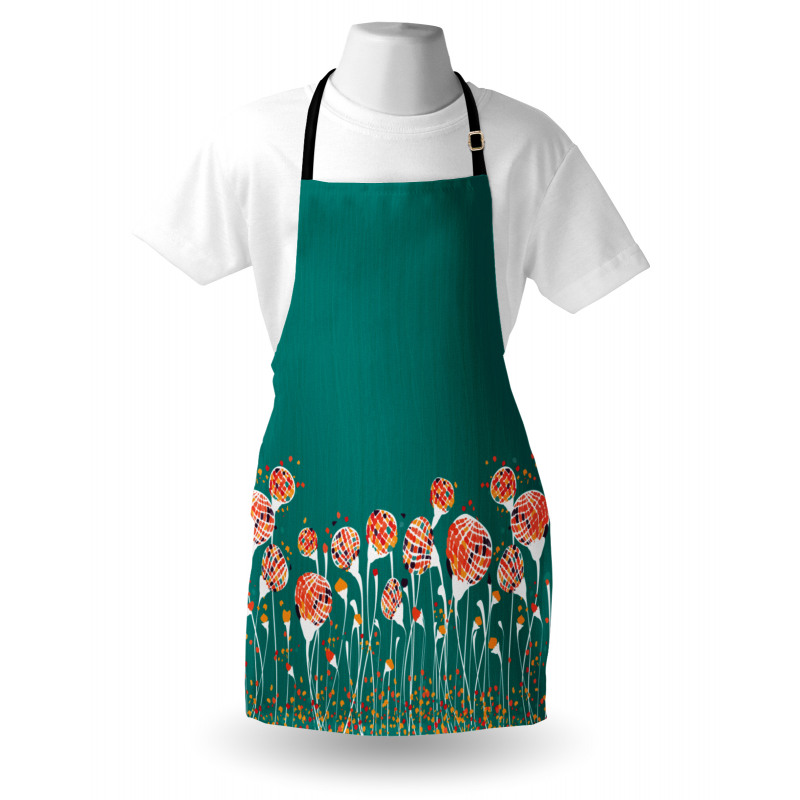 Modern Spring Flowers Apron