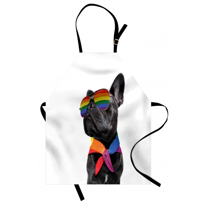 Proud Gay Pet Posing Funny Apron