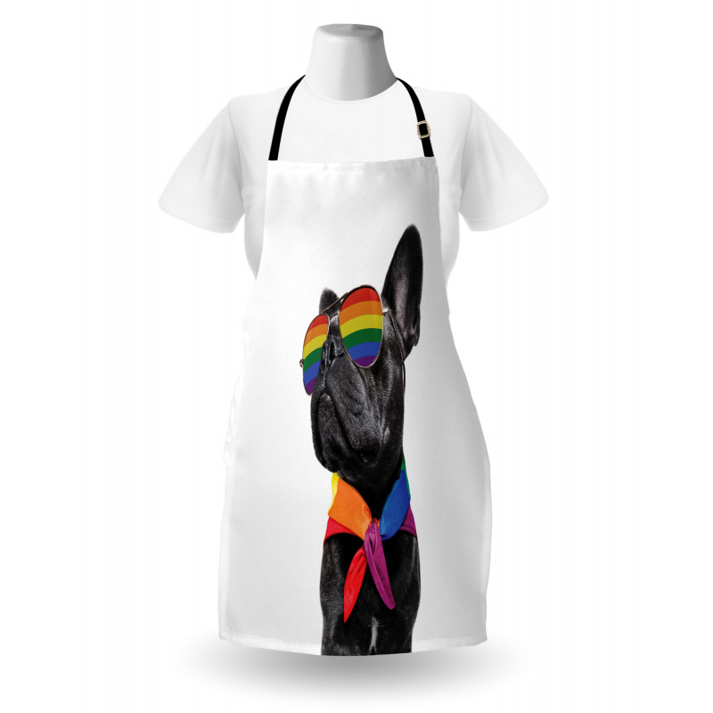 Proud Gay Pet Posing Funny Apron