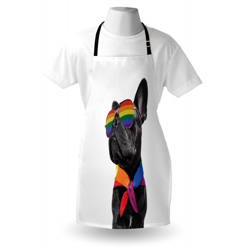 Proud Gay Pet Posing Funny Apron