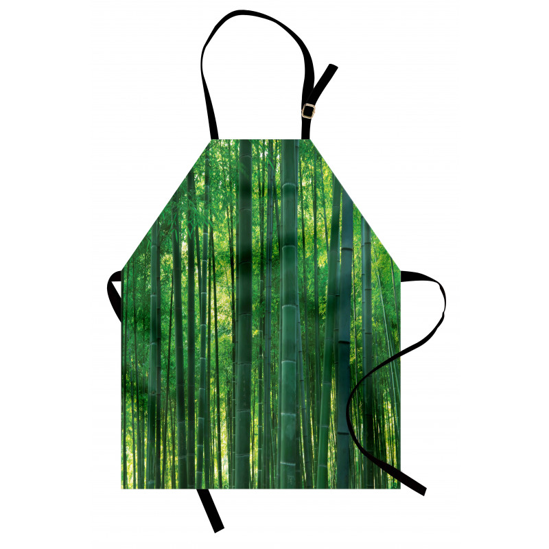 Green Wild Exotic Bamboo Apron