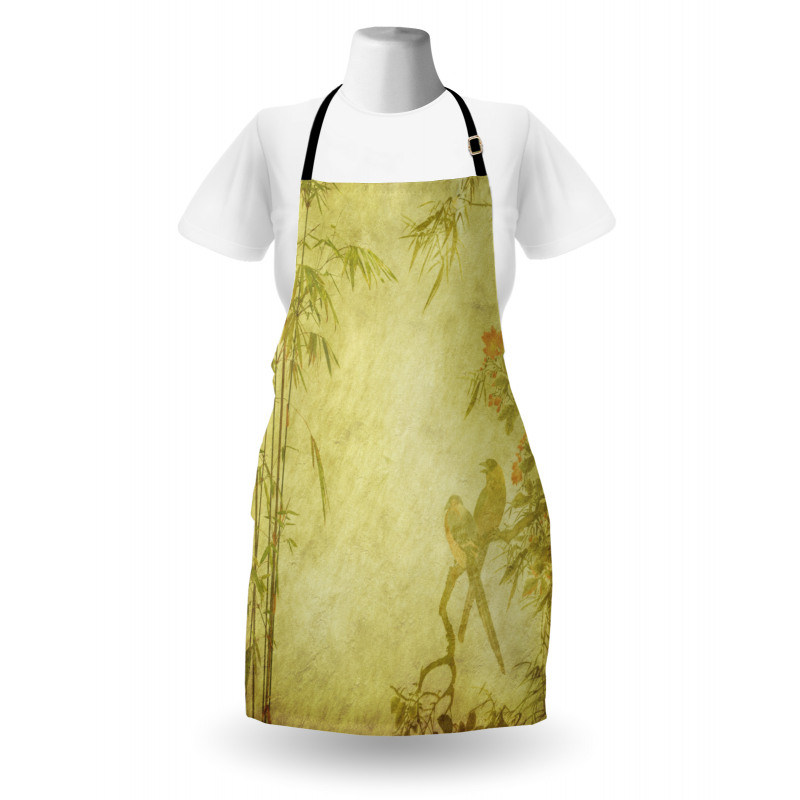 Branch and Bamboo Stems Apron