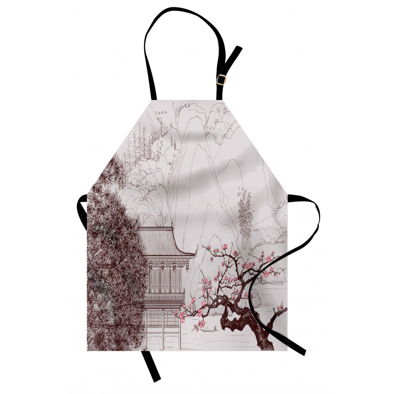 Sakura Trees and Mountain Apron