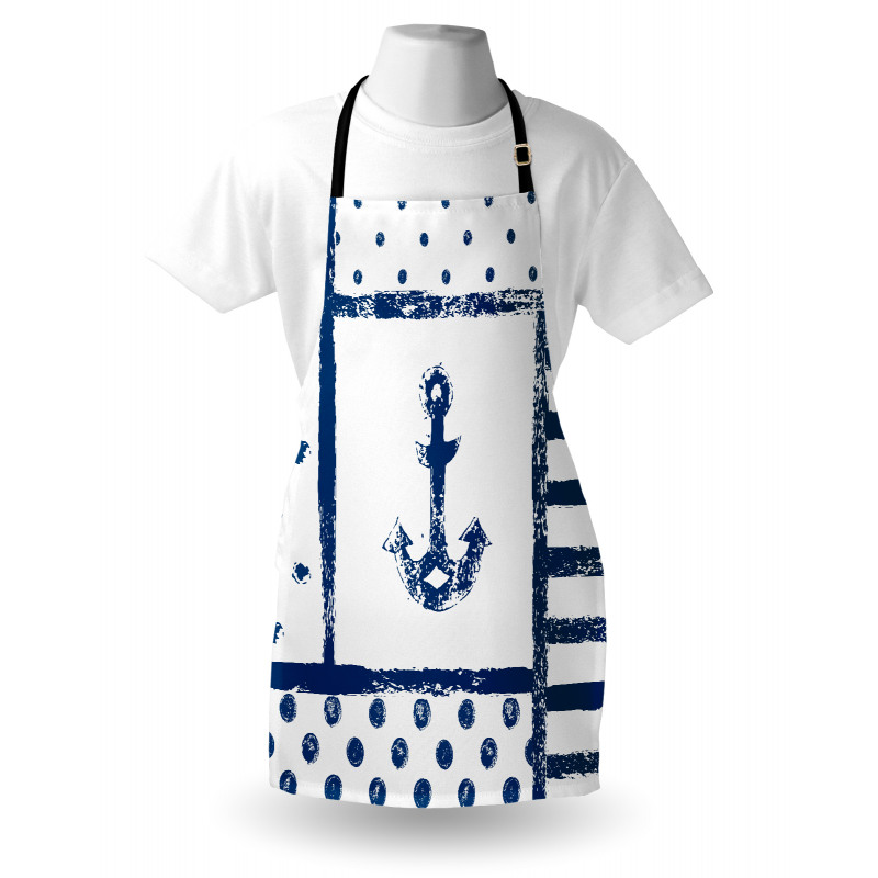 Grunge Boat Navy Theme Apron