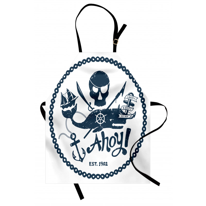 Nautical Pirate Skull Apron