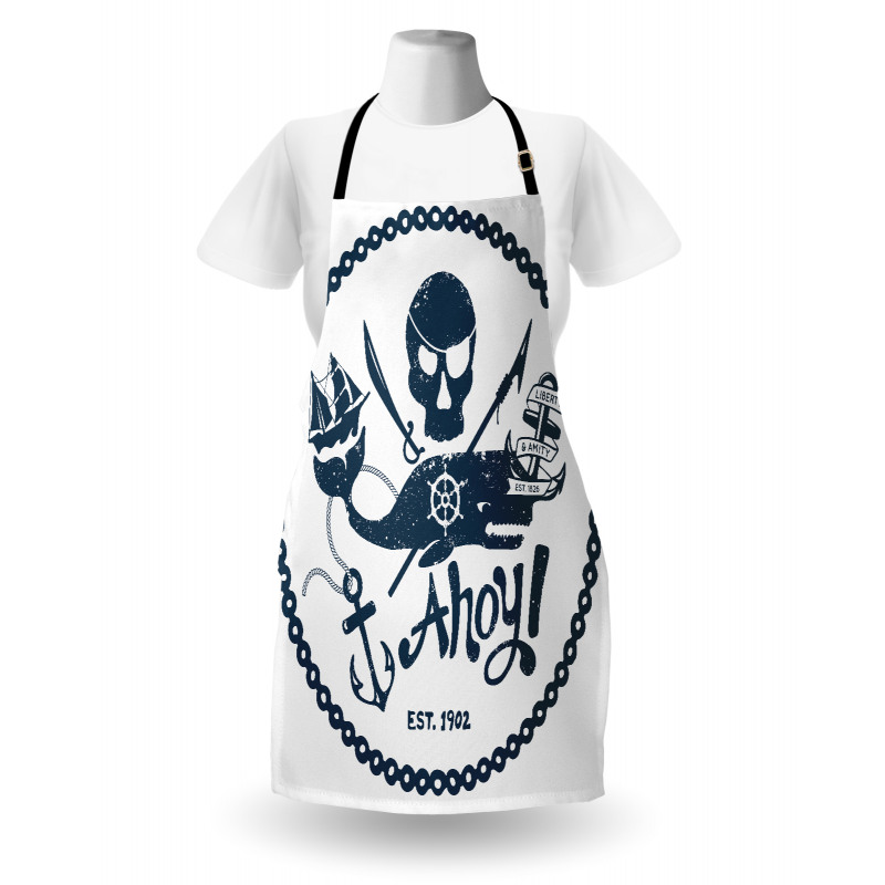 Nautical Pirate Skull Apron