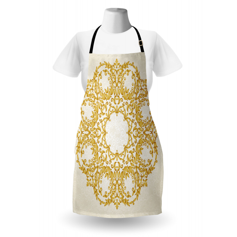 Floral Baroque Round Apron