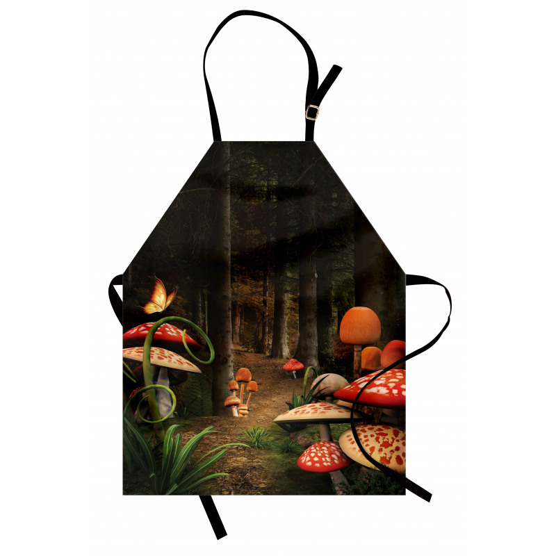 Mushrooms Dark Forest Apron