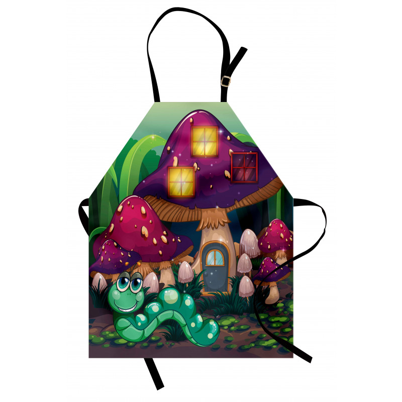 Worm Mushroom House Apron