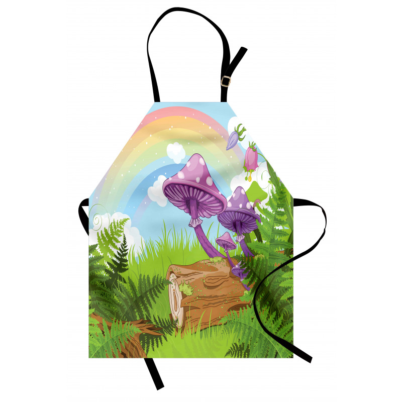 Wood Grass Fungus Art Apron