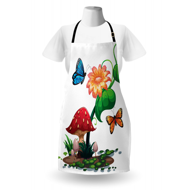 Flowering Plant Butterfly Apron