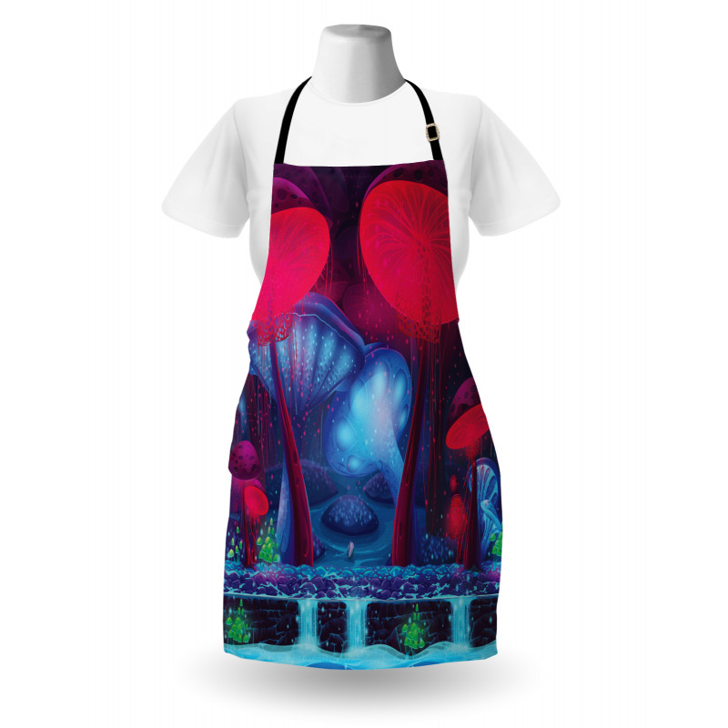 Mushrooms Vibrant Colors Apron