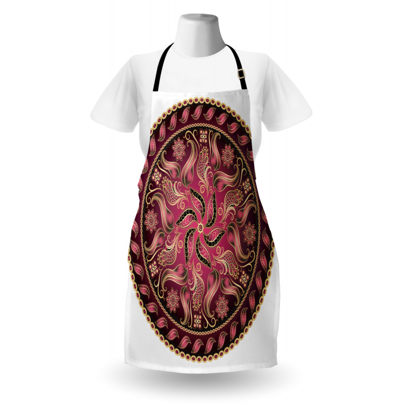 Red Mandala Pattern Apron