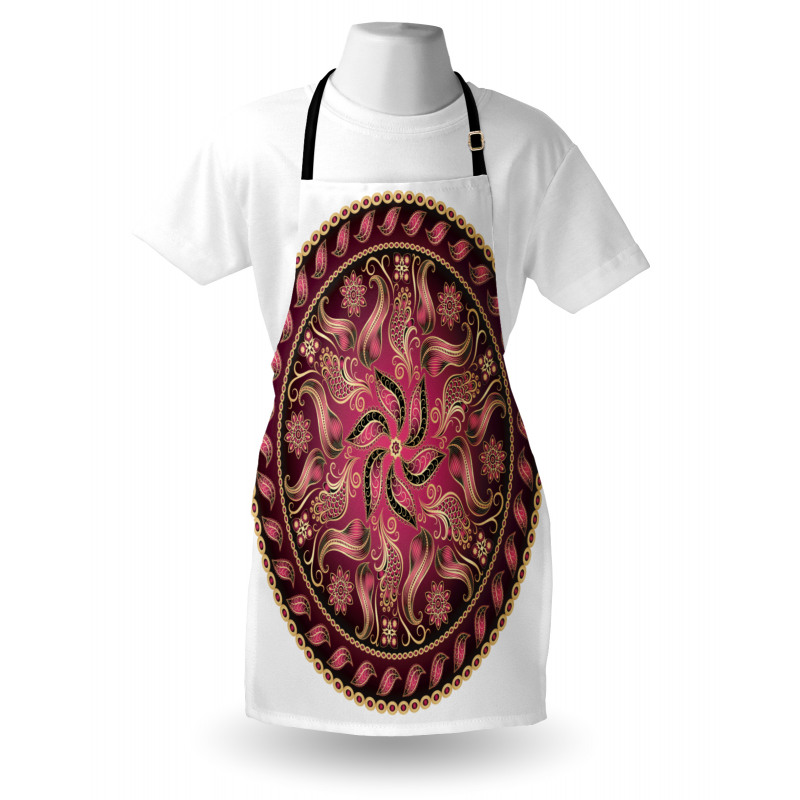 Red Mandala Pattern Apron