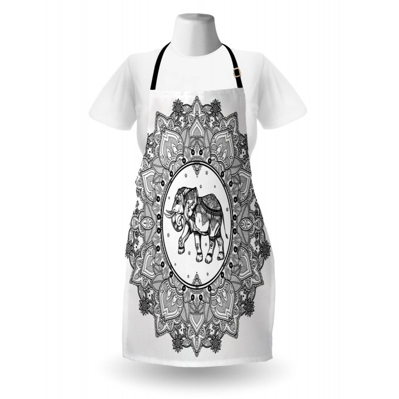 Digital Paisley Mandala Apron