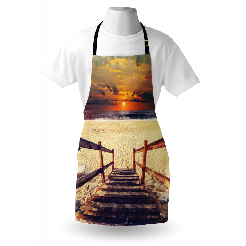 Romantic Sunset Skyline Apron