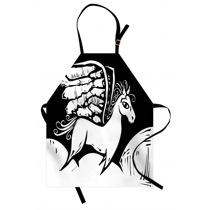 Monochromatic Pegasus Horse Apron