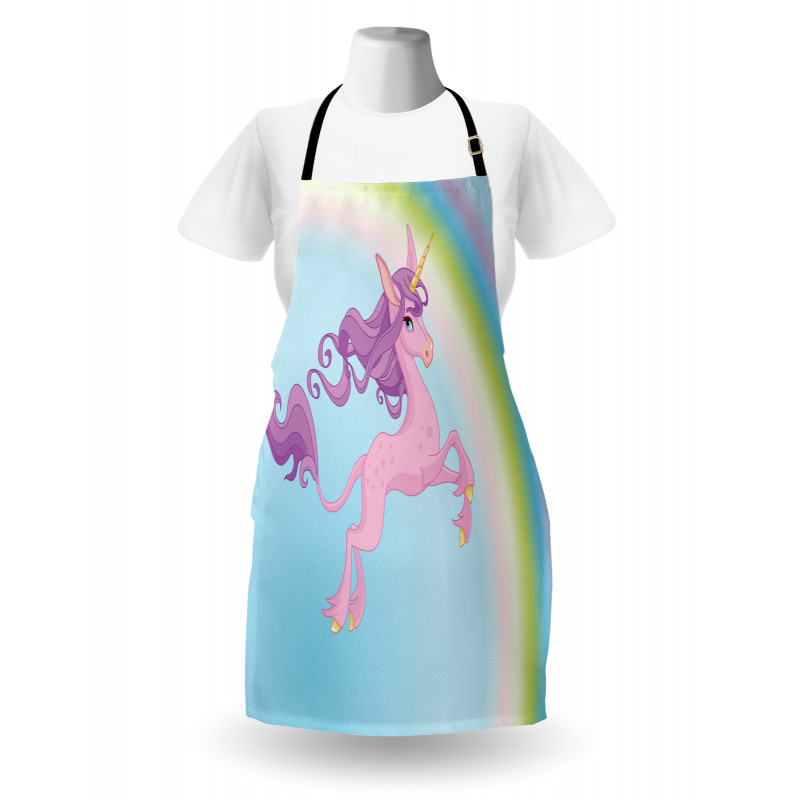 Unicorn and Pastel Rainbow Apron