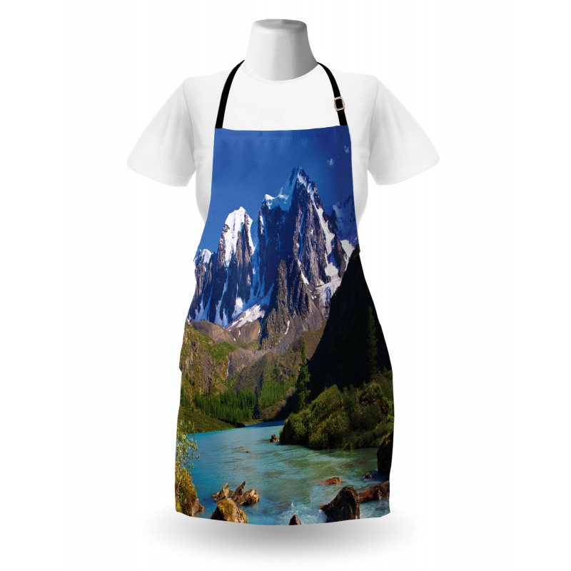 Mountain River Clouds Apron