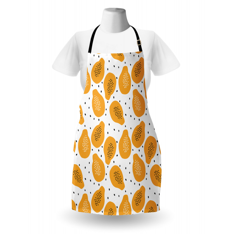 Papaya and Seeds Art Apron