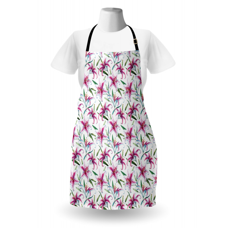 Vivid Wild Lily Flora Apron