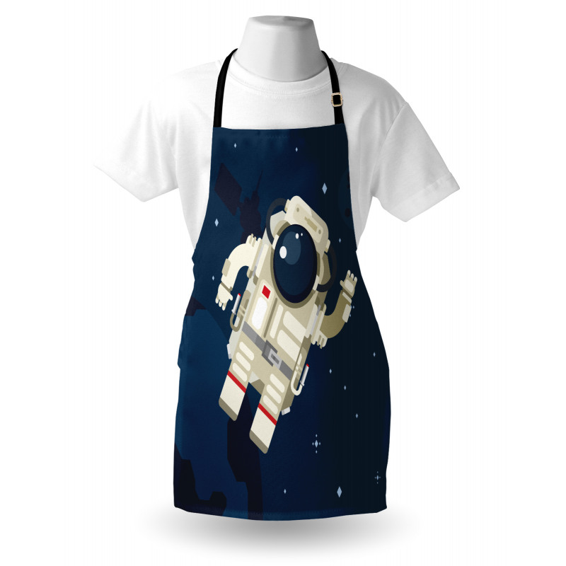 Man Exploring and Waving Apron