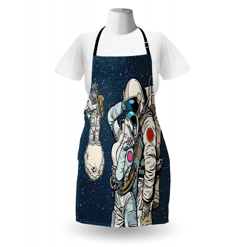 Romantic Couple in Space Apron